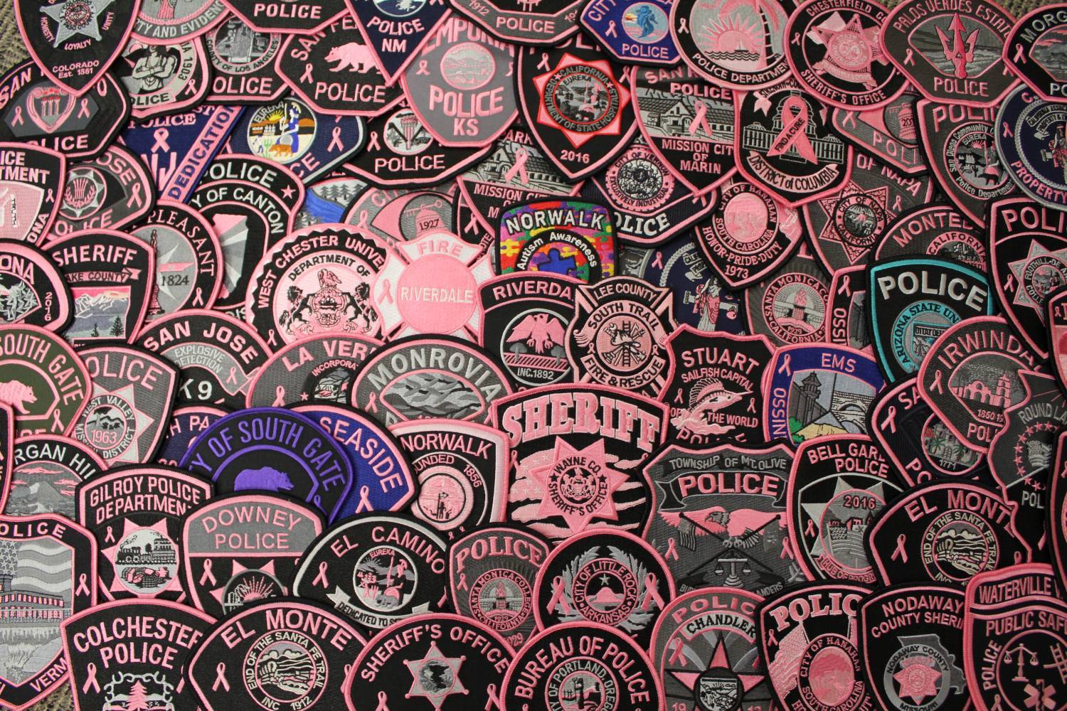 Pink Breast Cancer Awareness Patches for Law Enforcement