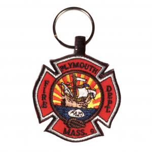 Fire department embroidered key fob