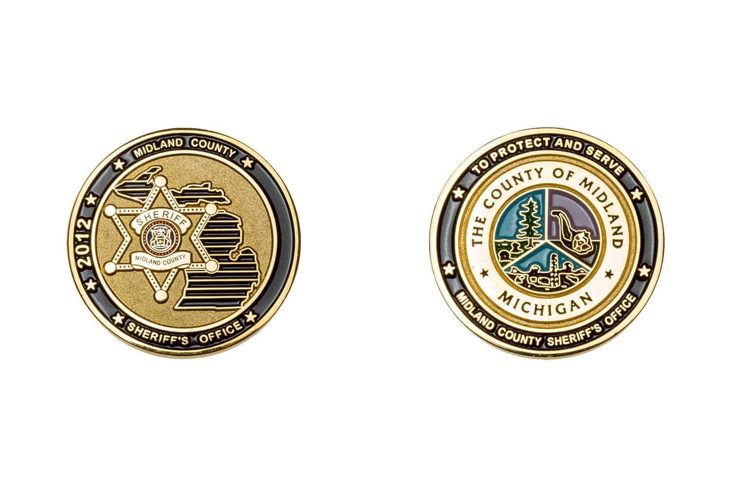 Metal sheriff's coins