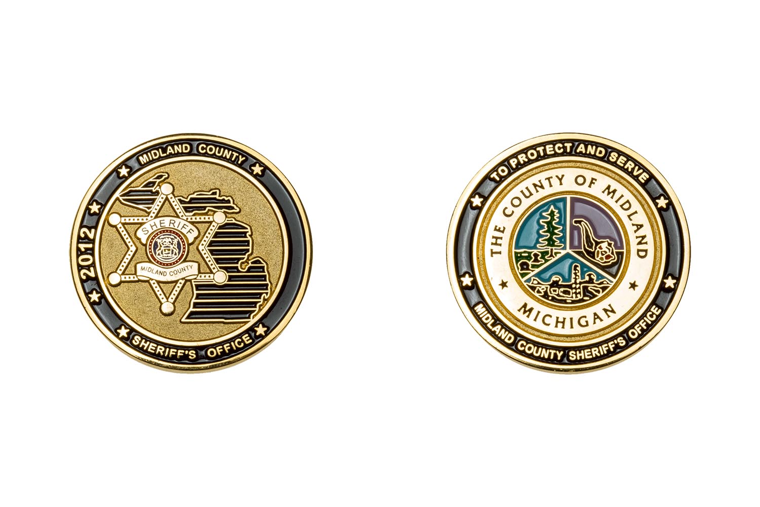 Metal sheriff's coins