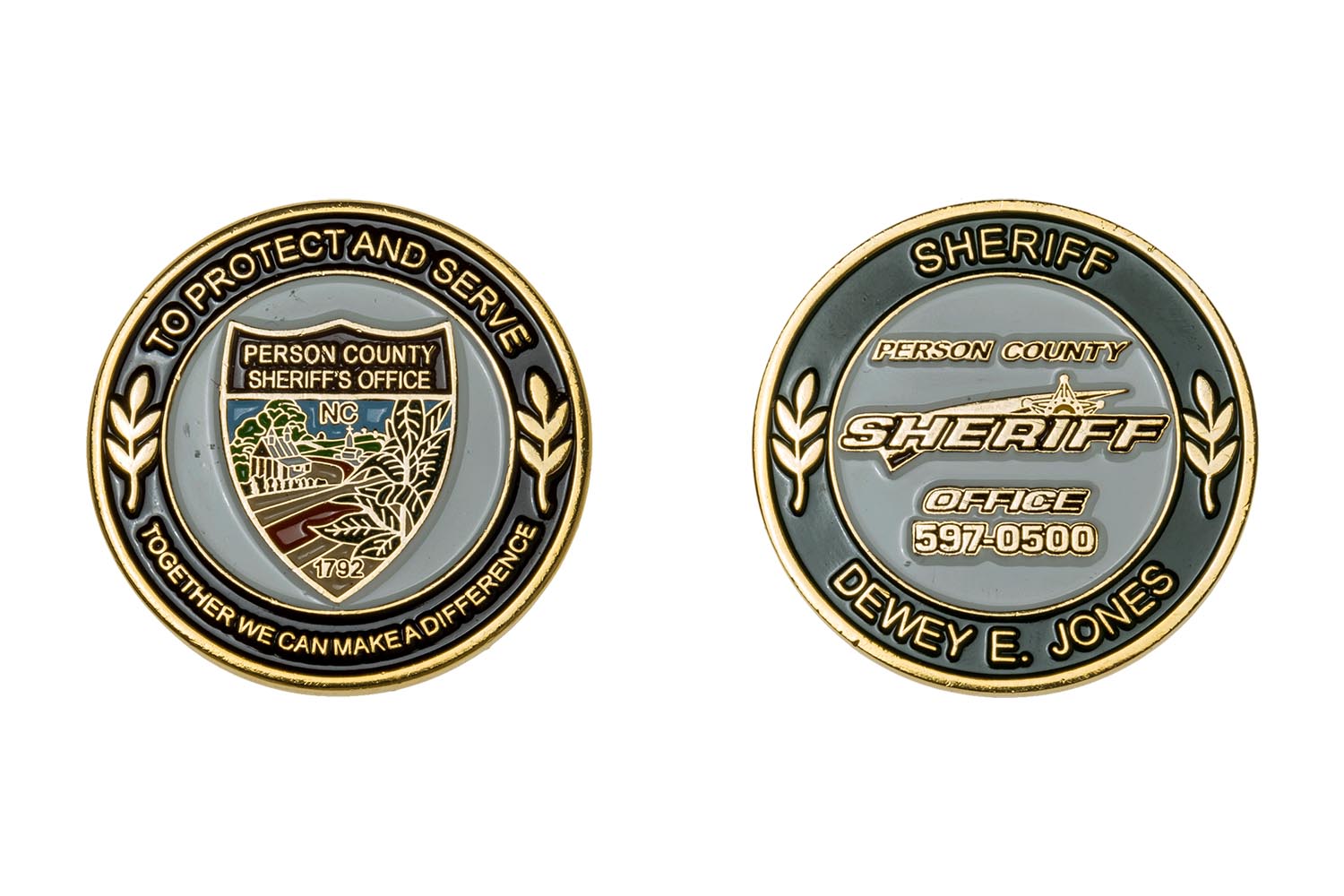 Metal sheriff coins