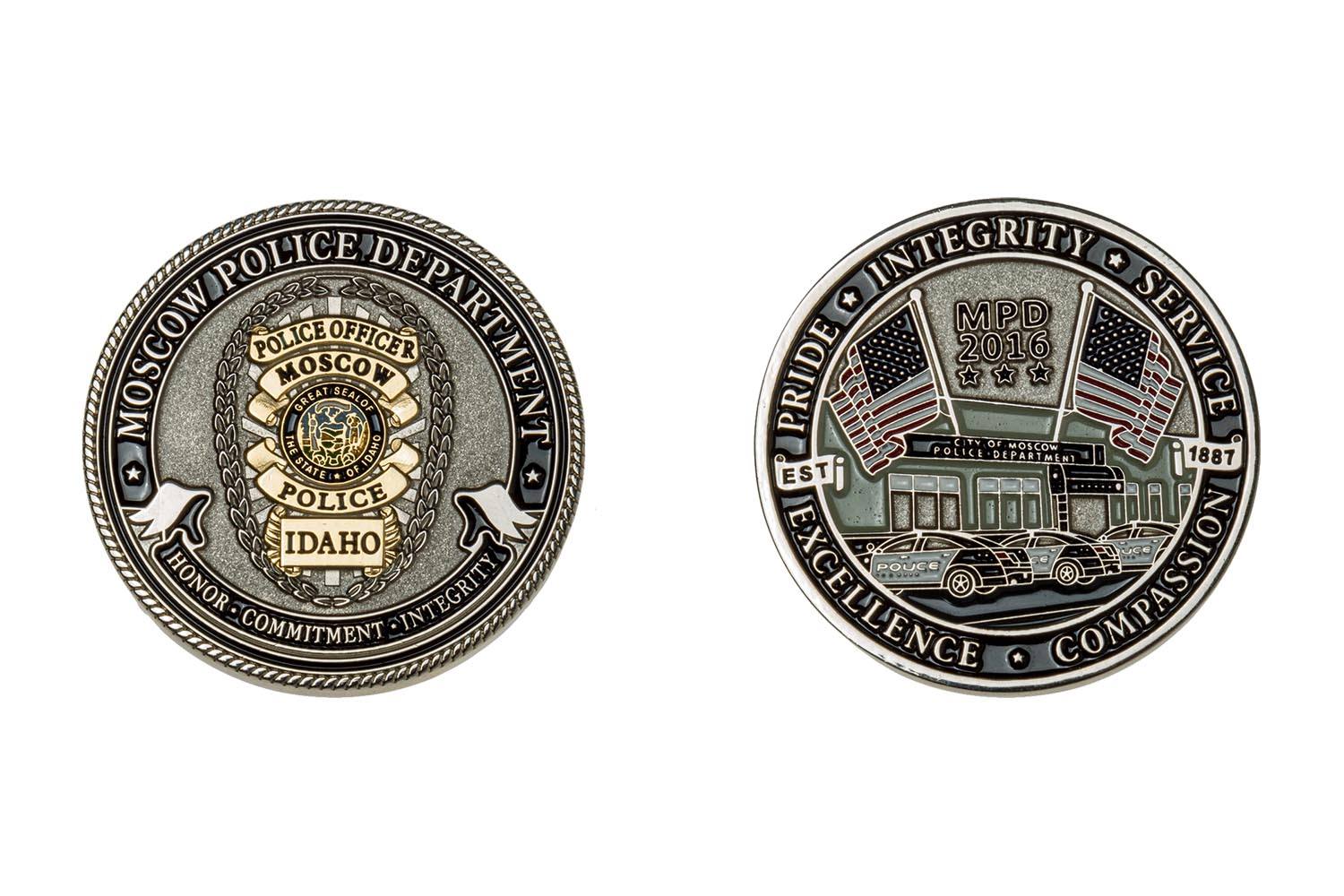 Custom metal police coins