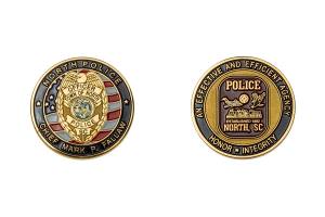 Metal police coin