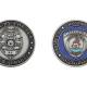 Metal police coins