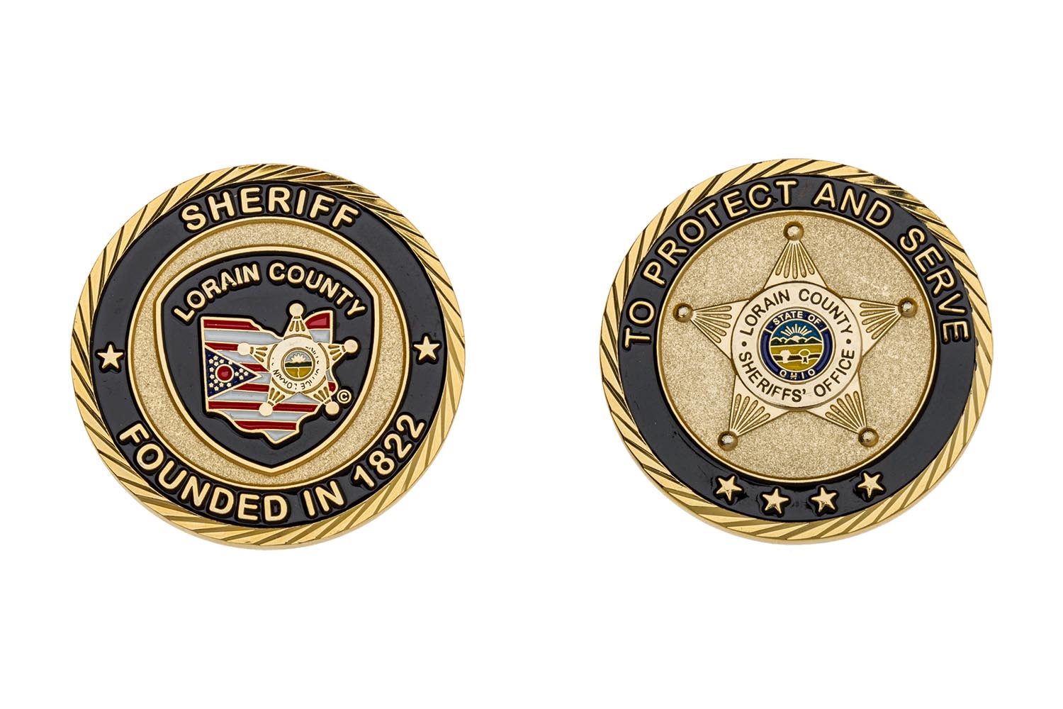 Metal sheriff coins
