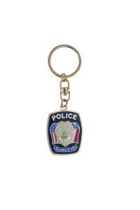 metal police keychain