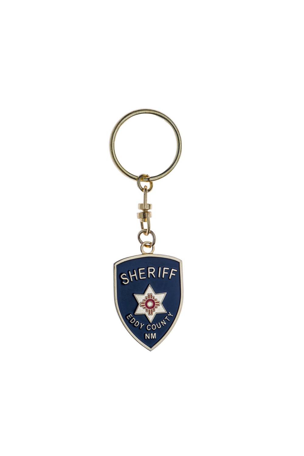 Metal sheriff keychain