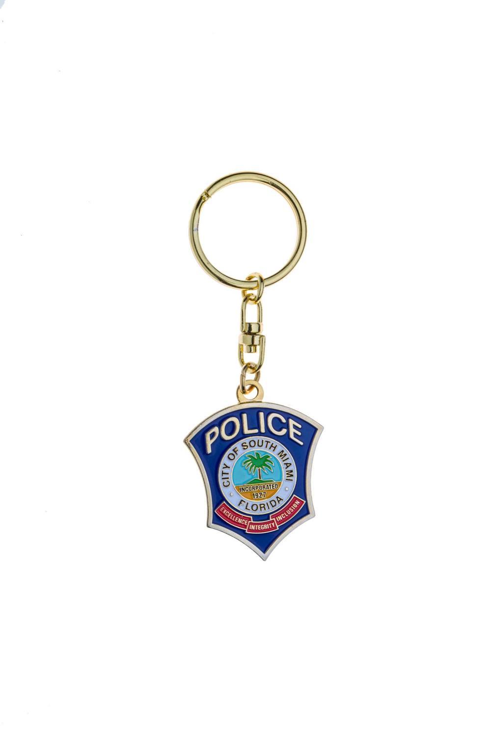 Metal police keychains