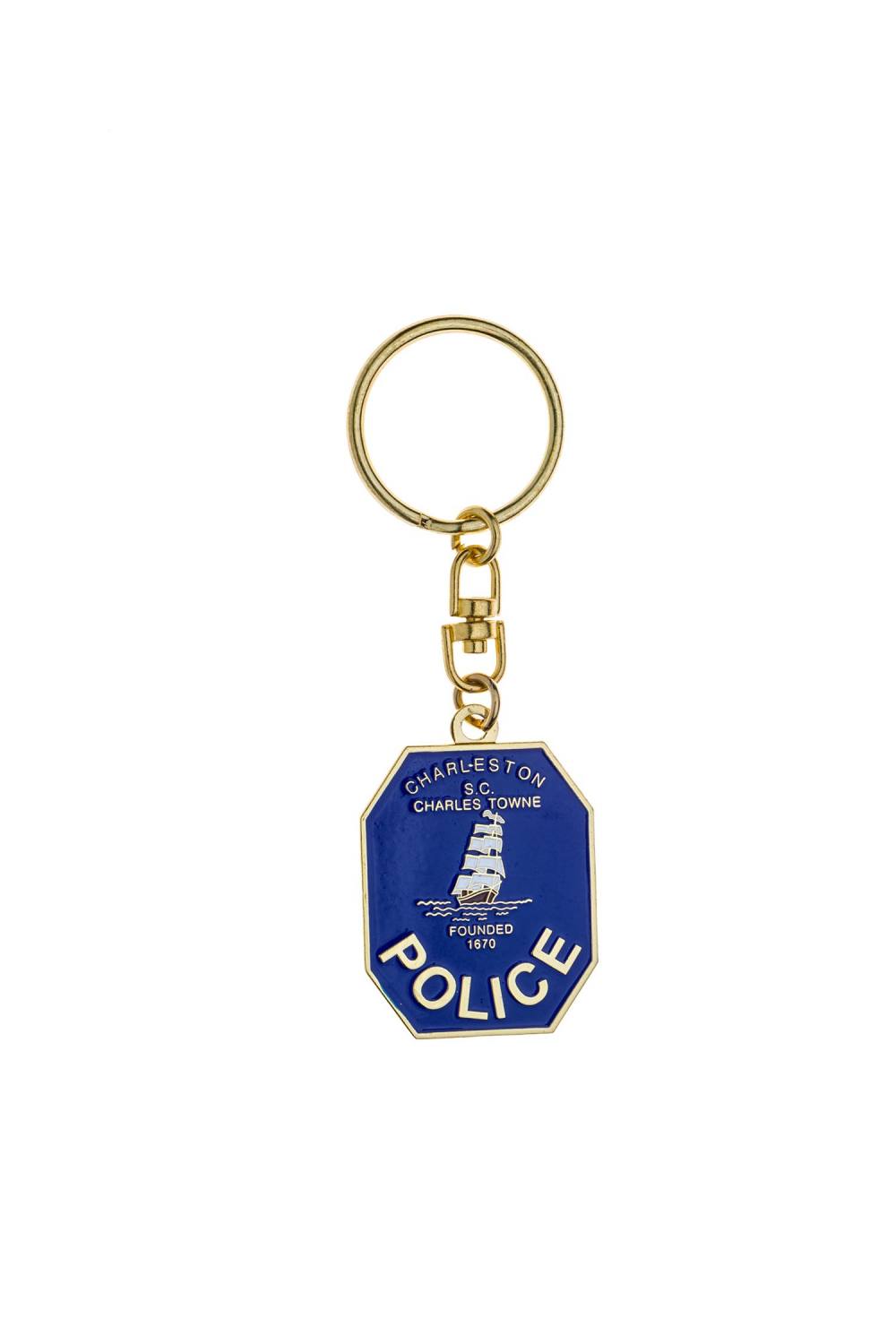Custom metal police keychain