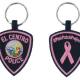 Pink Police Emnbroidered Key Fob