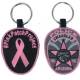Pink Police Embroidered Key Fob