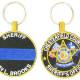 Police embroidered key fob