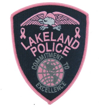 Pink police emblems
