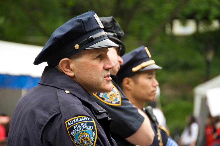 NYPD Auxiliary Police officers in Central Park, NYC